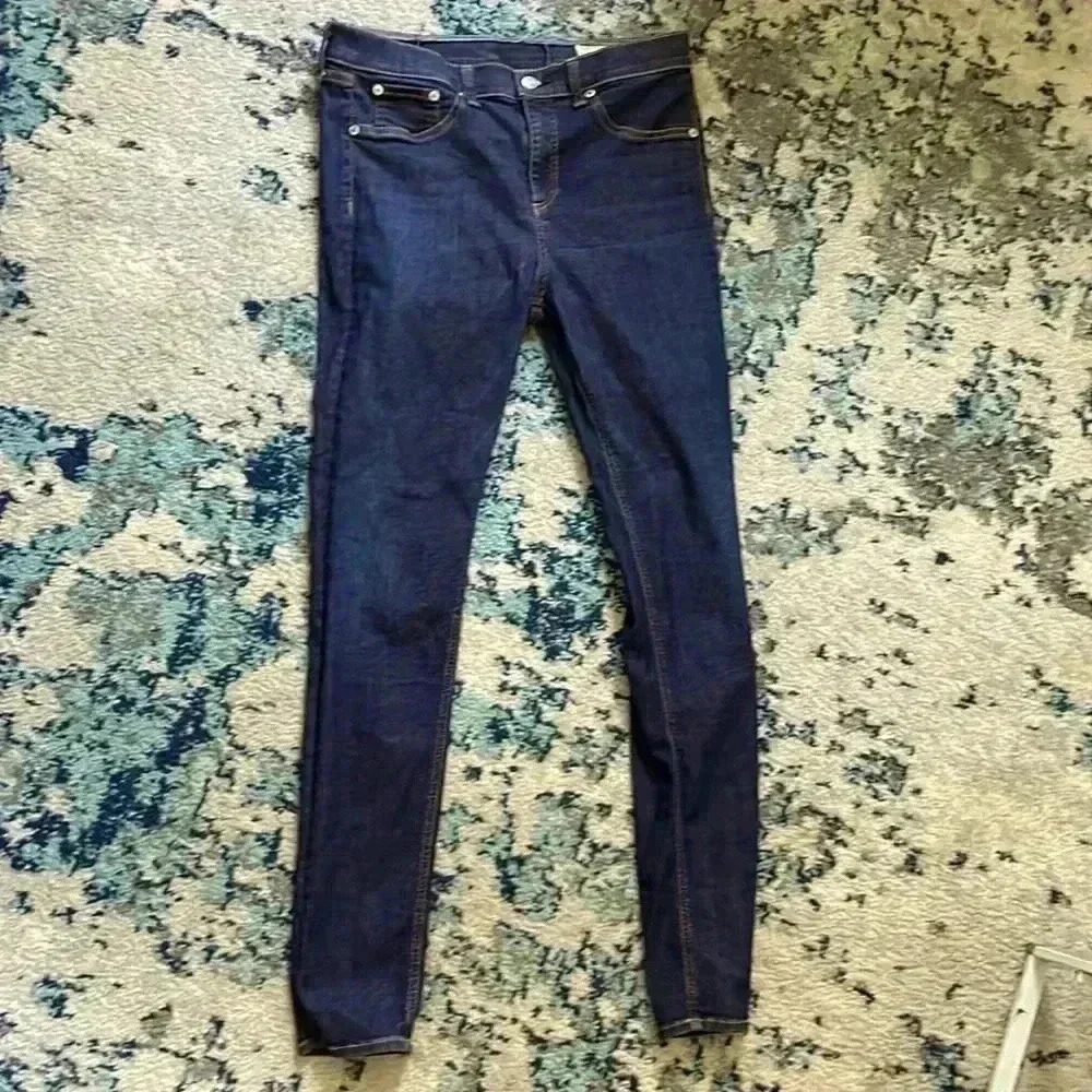 rag & bone Skinny Jeans in Dark Indigo Blue